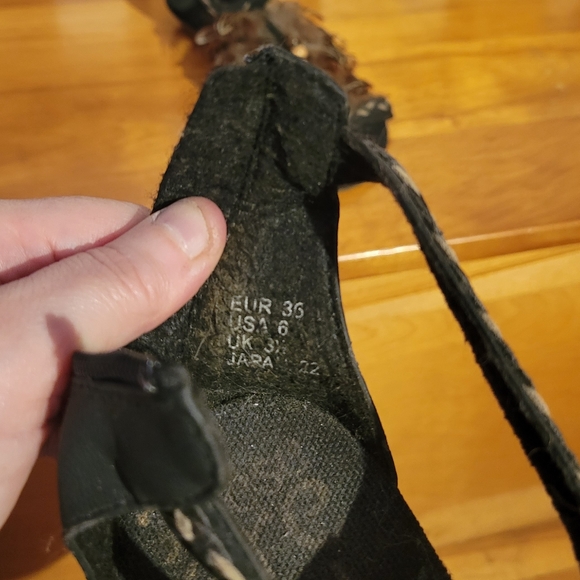 Black feather sandals - Picture 4 of 4